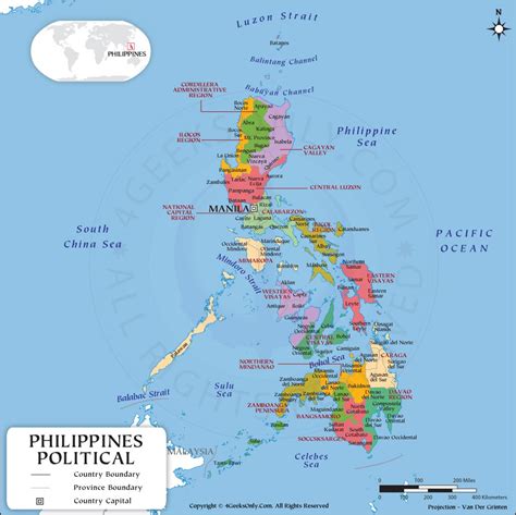 Philippines Political Map Provinces