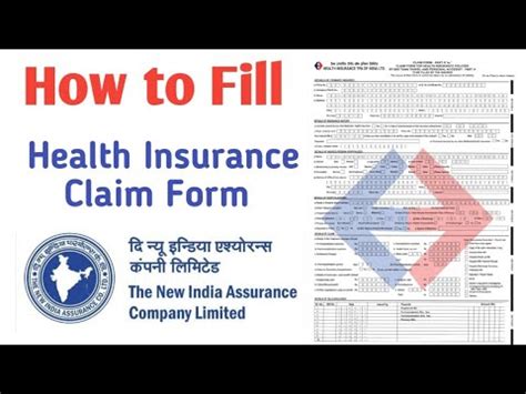 How To Fill Health Insurance Claim Form New India Assurance Health