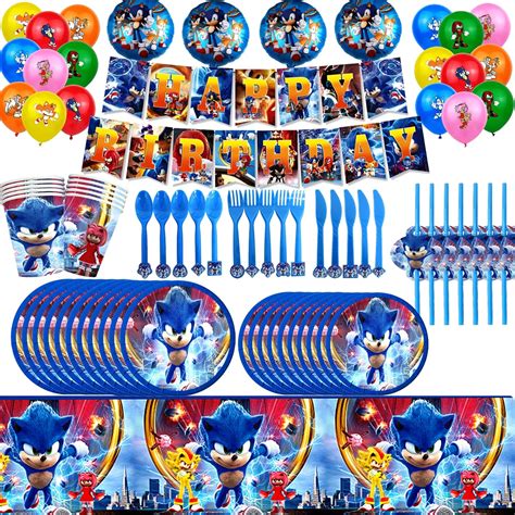 Suministros De Fiesta De Cumplea Os Sonic Las Decoraciones De Fiesta