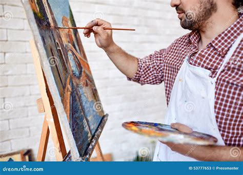Painting On Easel Stock Image Image Of Venice Hand 53777653