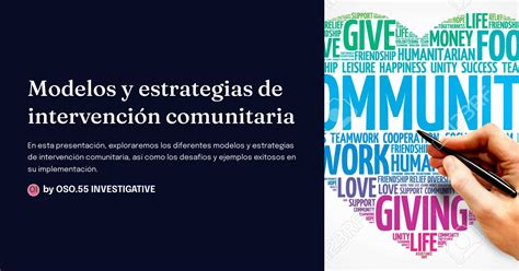 Modelos y estrategias de intervención comunitaria