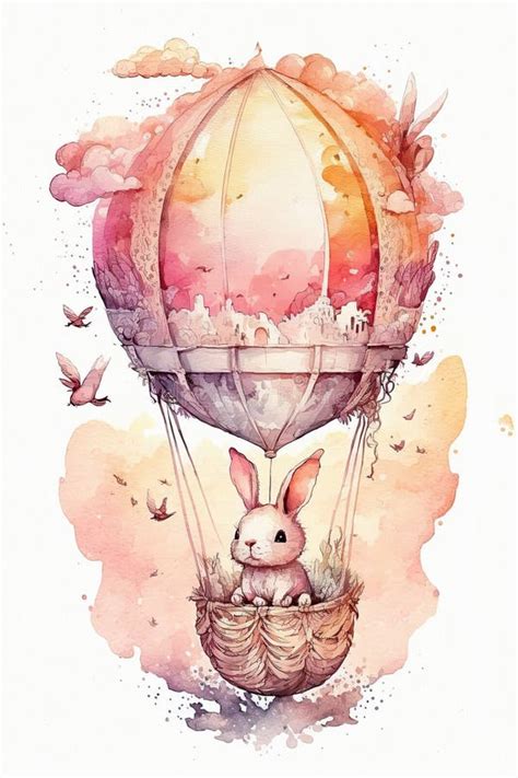 Bunny Hot Air Balloon Stock Illustrations Bunny Hot Air Balloon Stock Illustrations