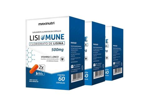 Kit Lisimune Lisina Vitamina C Zinco C Psulas Loja Maxinutri