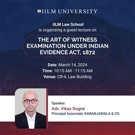 Guest Session The Art Of Witness Examination Under Indian Evidence