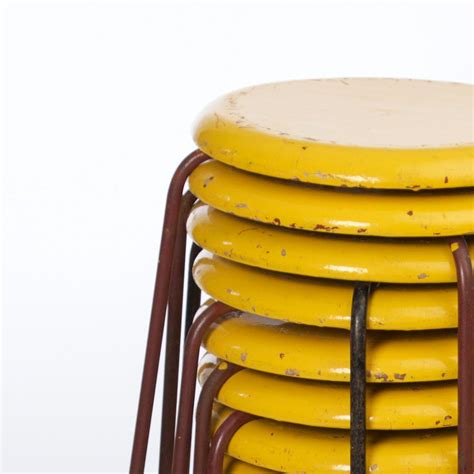 Retro Industrial Swedish Three Legged Stools From 1950s For Sale At 1stdibs