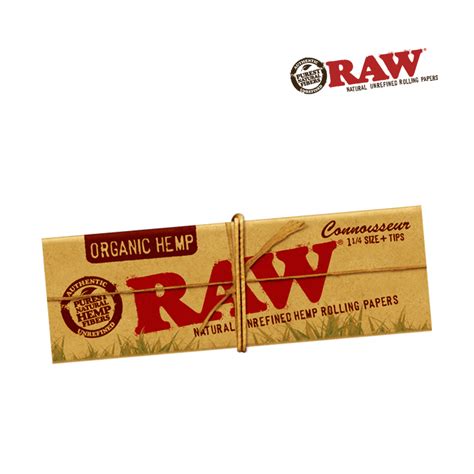 Raw Organic Hemp Connoisseur 1¼ Size Rolling Papers With Tips Online