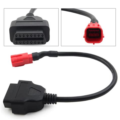 6 PIN TO 16 Pin OBD2 Cable Connectors Motorcycles Diagnostic Adapter