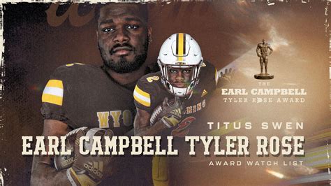 Titus Swen selected to Earl Campbell Tyler Rose Award Watch List - KHYY