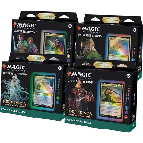 The Lord Of The Rings Tales Of Middle Earth Commander Decks Set Of 4