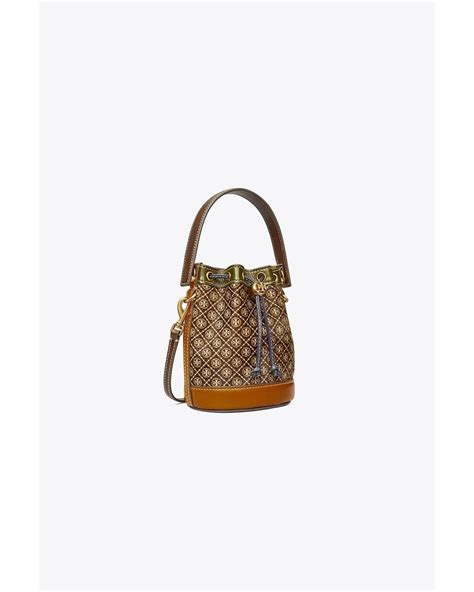 Tory Burch T Monogram Calf Hair Mini Bucket Bag Lyst