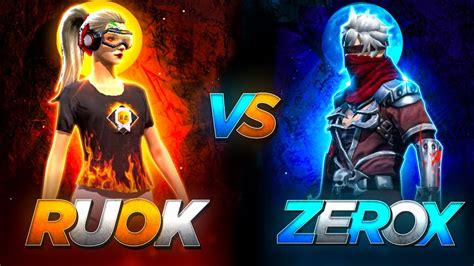 Ruok Ff🖥️ Vs Zerox Ff 📱 Friendly Fight 💗 Youtube