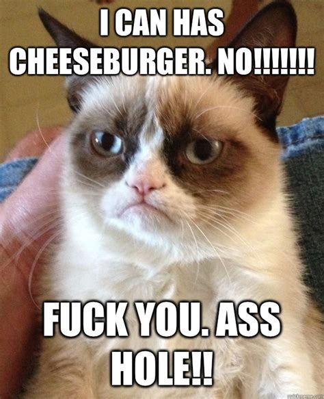 I Can Has Cheeseburger NO FUCK YOU ASS HOLE Misc Quickmeme