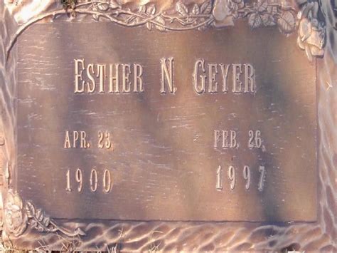 Esther N Geyer 1900 1997 Find A Grave Memorial