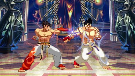 Jin Kazama VS Kazuya Mishima Epic Intense Hard Fight Tekken Mugen