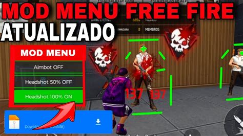 MOD MENU ATUALIZADO HS FREE FIRE ANT BAN AIMKILL FOV NA PRINCIPAL