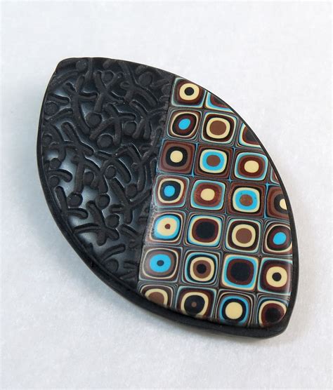 Handmade Black Textured Polymer Clay And Earth Colors Klim Flickr