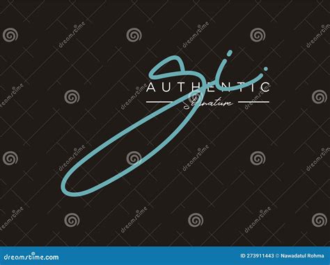 Letter Gi Signature Logo Template Vector Stock Vector Illustration Of