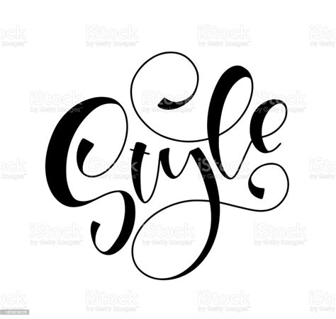 Style Fashion Lettering Logo Hand Written Lettering Vector Illustration