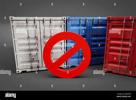 Conceptual Background Of Export And Import Ban Policies 3d Rendering