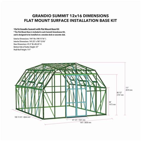 12x16 Greenhouse Kits The Grandio Summit 12 X 16 Greenhouse