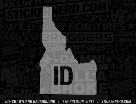 Idaho Id Sticker State Outline Stickers Car Window Decals