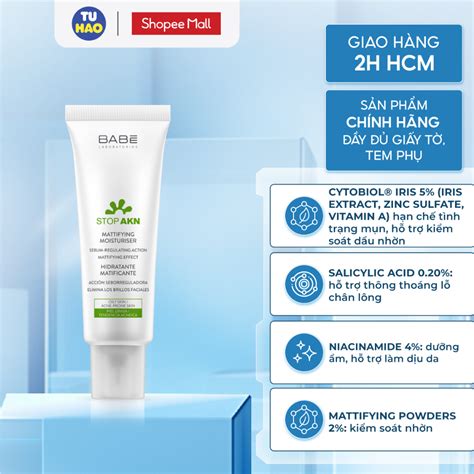 Kem dưỡng BABÉ Stop AKN Mattifying Moisturiser 50ml Shopee Việt Nam