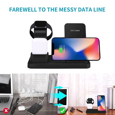 3 in 1 Wireless Fast Charger Stand for Mobile Devices - Meanleap