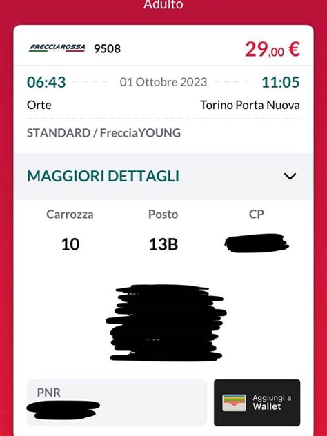 Biglietto Orte Torino Frecciarossa Ottobre Viterbo