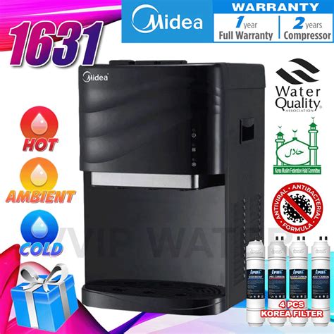 Penapis Air Midea Mild Alkaline Water Dispenser Hot Normal Cold Model Or With