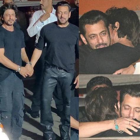 Salman Khan Birthday Bash Pathaan Actor Shah Rukh Khan Gives A Warm