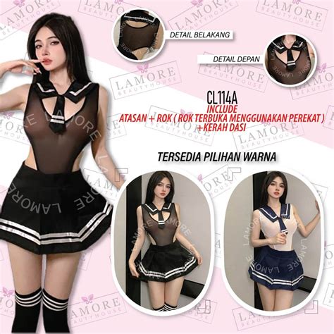 Jual Sexy Lingerie Modern Cosplay Student Baju Sexy Wanita Dewasa Cl A Shopee Indonesia