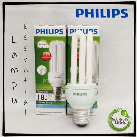 Jual Lampu Essential Watt Philips Lampu Plc W Putih Lampu Jari