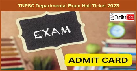 TNPSC Departmental Test Admit Card 2023 Date Out Check May Exam Dates