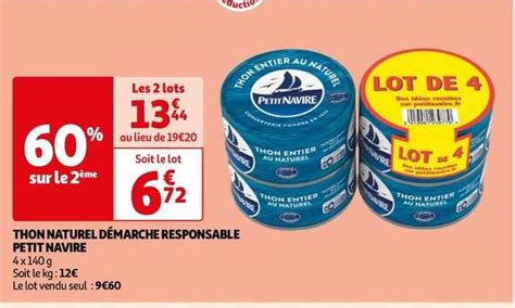 Promo Thon Naturel D Marche Responsable Petit Navire Chez Auchan