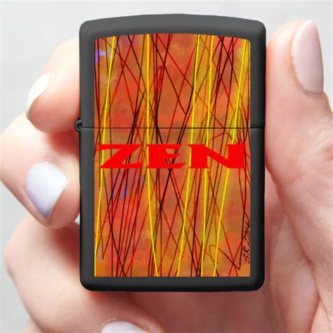 Zen Red Wire Black Matte Zippo Lighter Zazzle