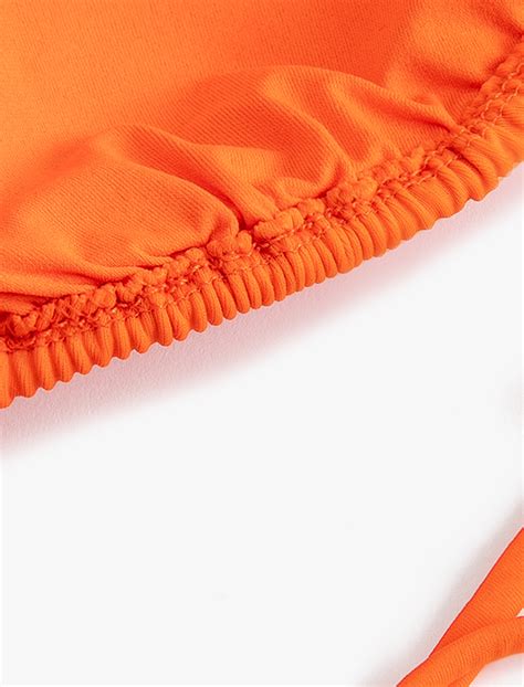 Turuncu Kadın Üçgen Bikini Üstü Basic 4SAK10075MM Koton