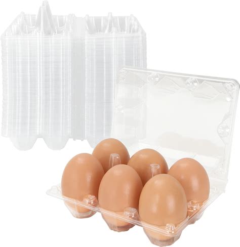 Amazon DAJAVE 100 Pack Plastic Egg Cartons Clear Plastic Egg