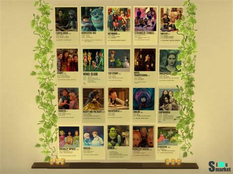 постеры с фильмами и мультиками! для Симс 4. Скачать мод