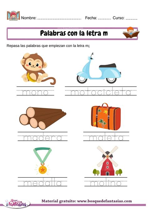 Objetos Para Colorear Que Empiecen Con La Letra M Kul