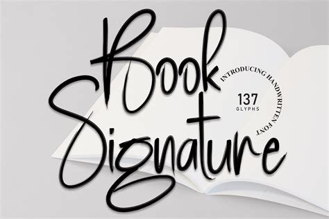 Book Signature Font By Andikastudio · Creative Fabrica