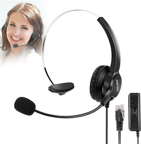 Agptek® Hands Free Call Center Noise Cancelling Corded Monaural Headset Headphone