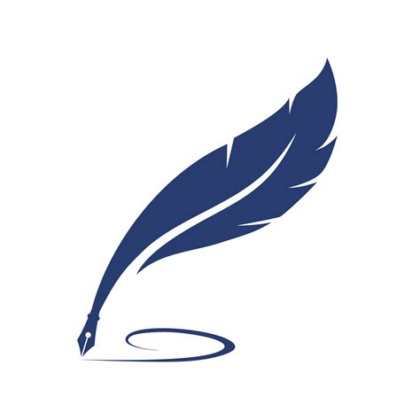 Feather Quill Pen Vector Illustration Symbol 13669898 Vector Art At