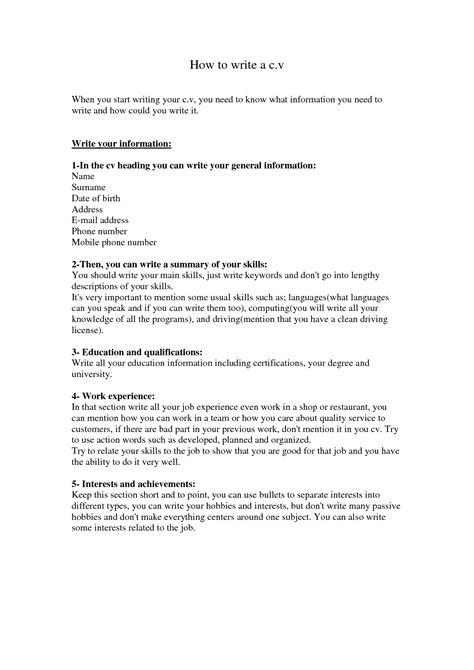 How To Write A Cv Rich Image And Wallpaper