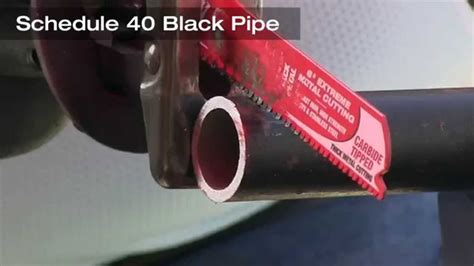 How To Cut Black Pipe With A Recip Saw Blade Youtube