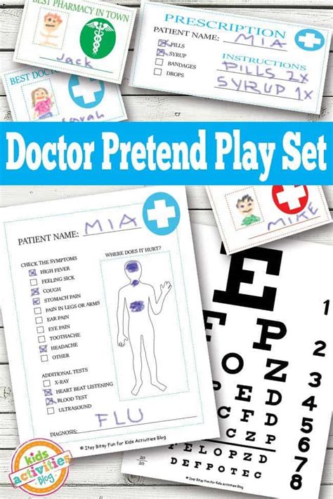 Play Printables Pretend Doctor Forms