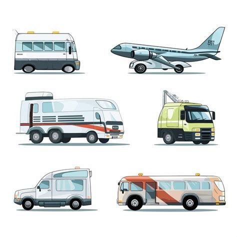 Premium Vector Set Of Transportation Vehicle