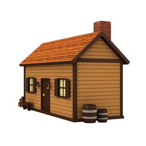 Cartoon Wood House 3d Turbosquid 1407891