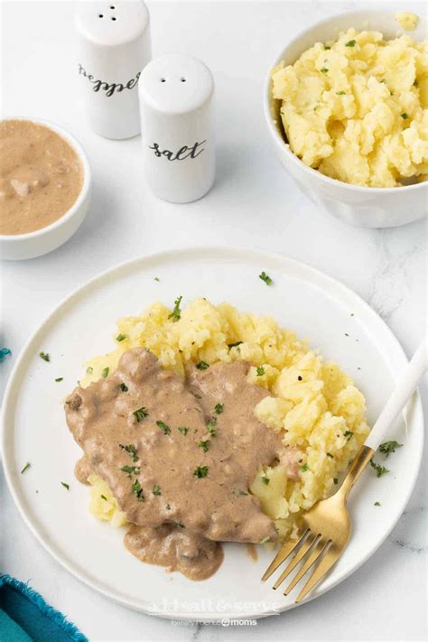 Crock Pot Cube Steak With Mushroom Soup Add Salt And Serve