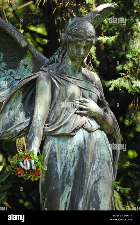 Historic Angel Statue At The Ohlsdorf Cemetery In Ohlsdorf Hamburg