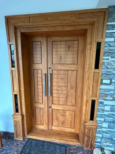 Exterior Dark Brown Teak Wood Door For Home At Rs Piece In